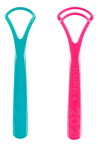 Limpiador Lingual Ctc 203 Duo Pack Celeste Y Rosado Curaprox