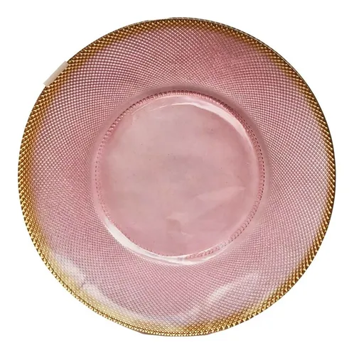 Platos playos de vidrio sale