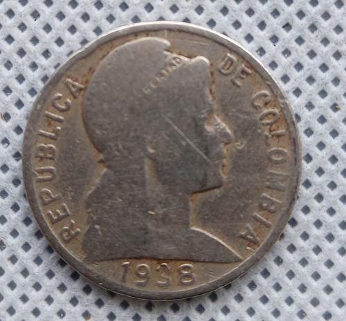 Moneda Antigua 5centavos Error Acuñación 1938