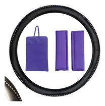 Comprar Cubre Volante Brillo+ Cinturones +bolsita Violeta Fiat Palio