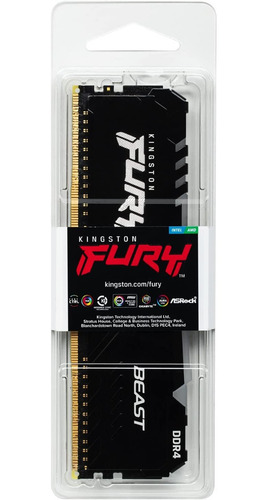 Kf426c16bba/32 Kingston Fury Beast Rgb 32gb 2666mhz Ddr4 Cl1 (Usado)