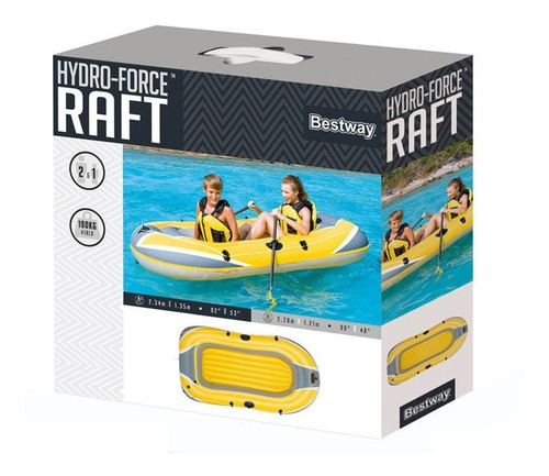 Bote Inflable Bestway Hydro-force Raft P/ 2 Personas 2,3mts