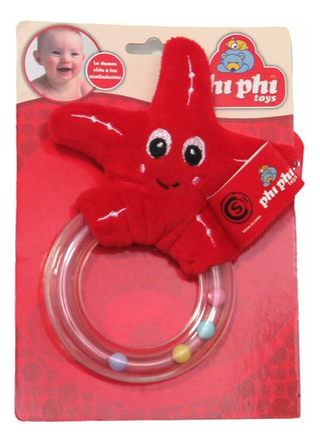 Peluche Estrella Con Sonajero Argolla Plastica Children's 