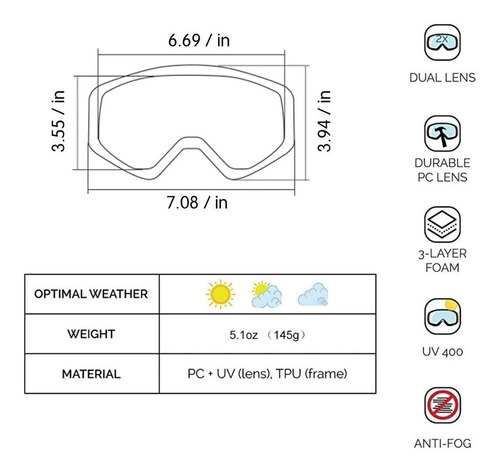 Imagen 4 de 4 de Lentes De Motocross Y Enduro Ajustables