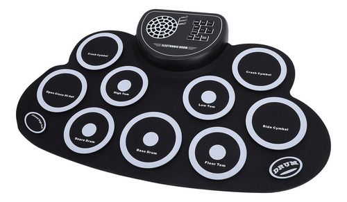 Juego Electrónico De Tambores Enrollables De 9 Almohadillas,
