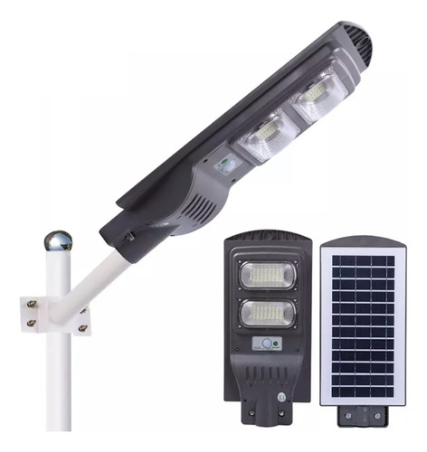 Luminaria Solar Led 60w Luz Fria Doble Sensor+soporte Ledimp