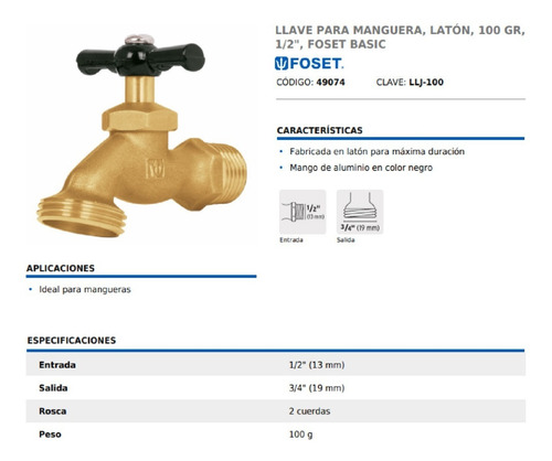 3pz Llave De Nariz Agua 1/2 Con Rosca Para Manguera D Jardín