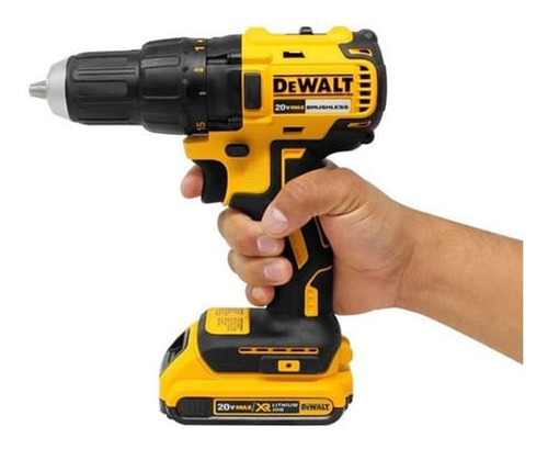 Taladro atornillador inalámbrico de 13mm DeWalt DCD7771D2 20V + 2 baterías de 2Ah + accesorio con estuche de plástico 20V