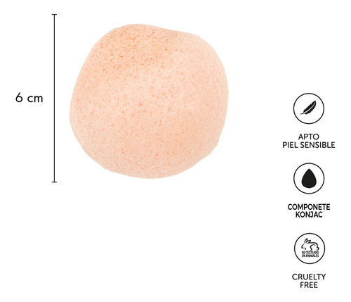 Imagen 3 de 6 de Esponja Para Limpieza Profunda Facial Konjac Pink Fascino