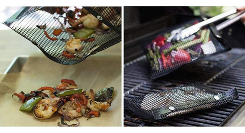 2x Bolsa De Cocina Para De Malla Resistente, Negra