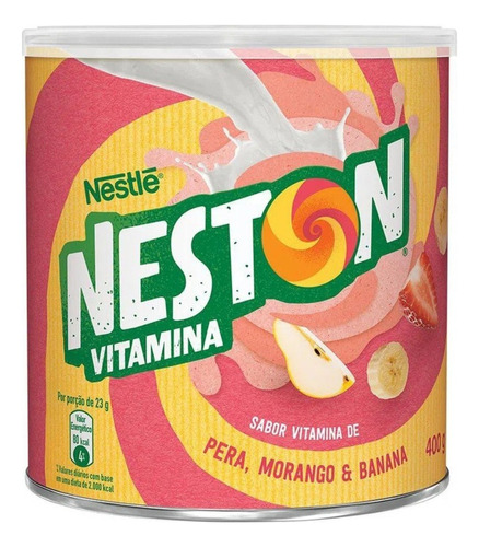 Alimento Vitaminado Morango Pera Banana Neston Nestlé 400g