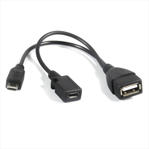 Adaptador Micro Usb Otg Con Puerto De Alimentación Micro