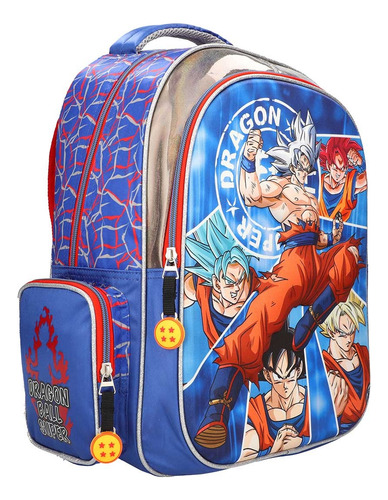 Mochila Kee Dragon Ball 3d Azul Mod.dbs124bp141a