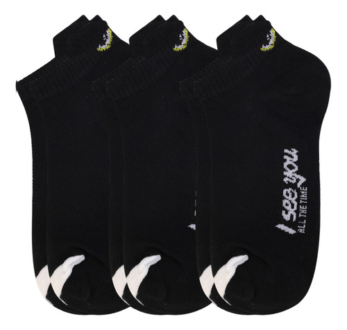 Calcetines Cortos De Malla Transpirable Para Hombre, 3 Pares