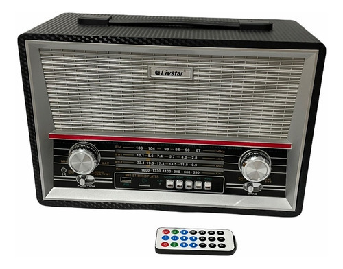 Radio Vintage Retro Portátil Bluetooth Usb Recarregável