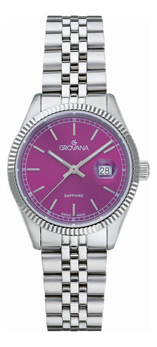 Reloj Grovana Kensington Royal Lady Zafiro 5542.1136 Plateado Plateado Violeta