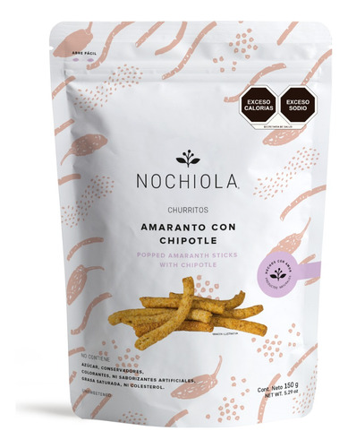 Churritos De Amaranto Con Chipotle 150g Nochiola