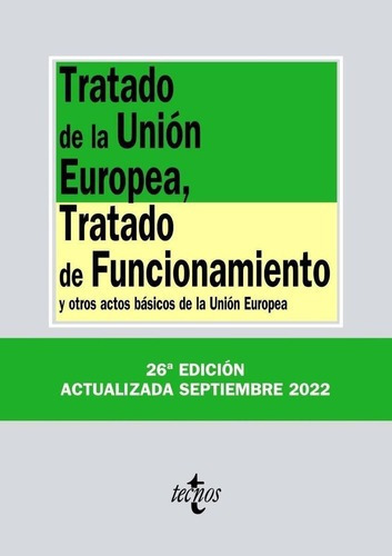 Libro: Tratado De La Unión Europea, Tratado De Funcionamien