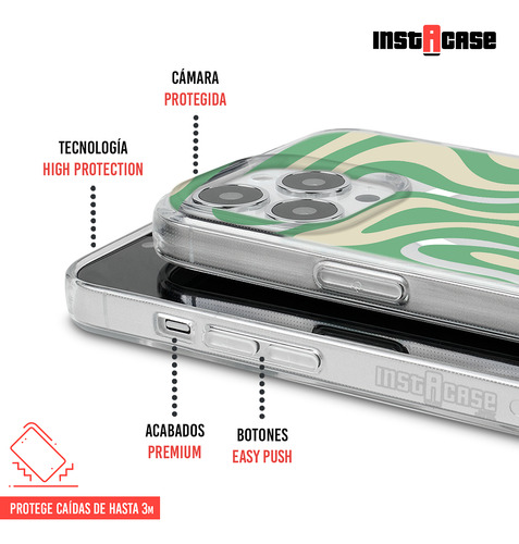 Funda Para iPhone Magsafe Con Para Mujer Curvas Verde