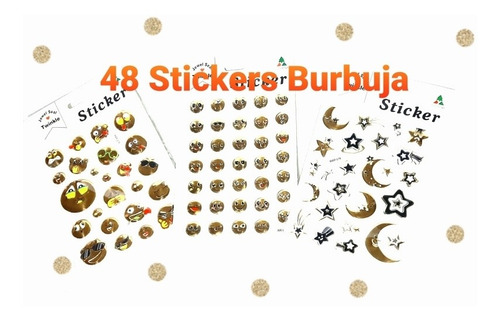 48 Planillas De Stickers Burbuja Varios Modelos