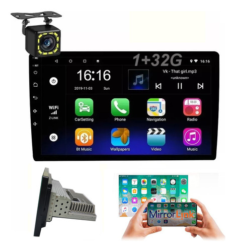 Lebeeaudio Estéreo Para Auto 1 Din Wifi Gps Android 9.1 De 9 Pulgadas