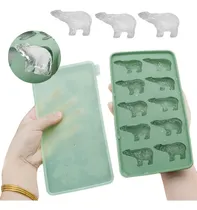 Comprar Cubos Molde De Hielo Plastico Silicona Para Hielo Oso Polar