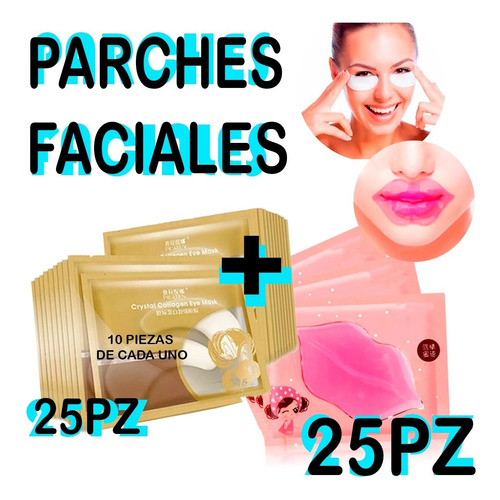 Set 50pz Parches Pilaten Colageno Ojos Labios Hidratación F