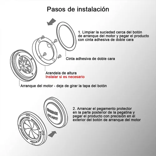 1pz Protector Cubierta Boton Arranque Encendido Motor