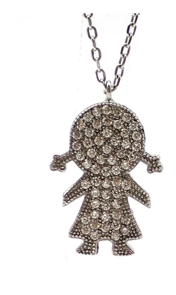 Cadena Y Dije De Plata 925 Nena Con Zafiros