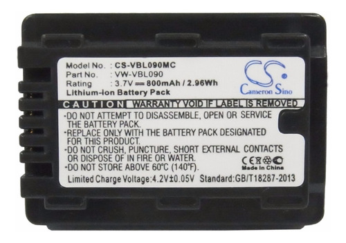 Batería P/ Panasonic Vw-vbl090, Sdr-h85, 800mah Caballito