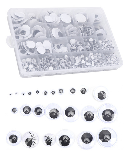 1 Caja De Juguetes Autoadhesivos De Bricolaje Con Ojos Móvil