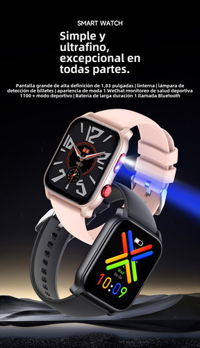 Hancdon Ht23 Bluetooth Llamada Smartwatch 1.83 Reloj Inteligente Smartwatch Para Mujer