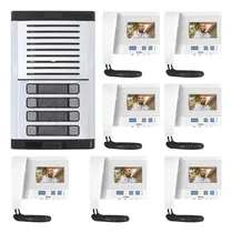 Comprar Vídeo Porteiro Coletivo 6 Pontos Hdl Interfone Com Câmera Cor Branco Bivolt
