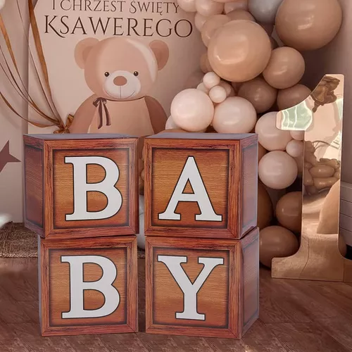 Cajas De Bebé Con Letras Para Baby Shower, Decoraciones De B