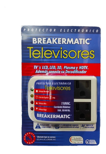 Protector De Voltaje Breakermatic Para Televisores 