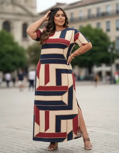Vestido Longo Plus Size Feminino Casual Elegante Evangélico