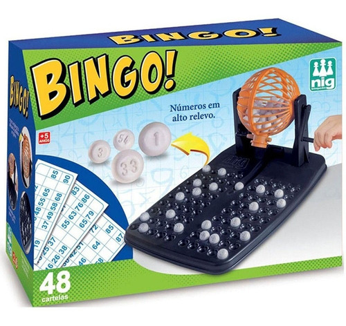 Brinquedo Infantil Bingo Com 48 Cartelas E Globo Giratório