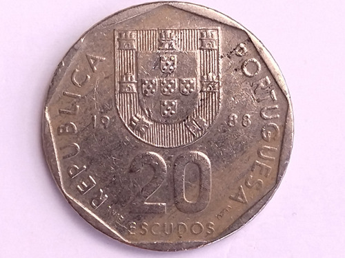 Moneda 20 Escudos Portugal 1988