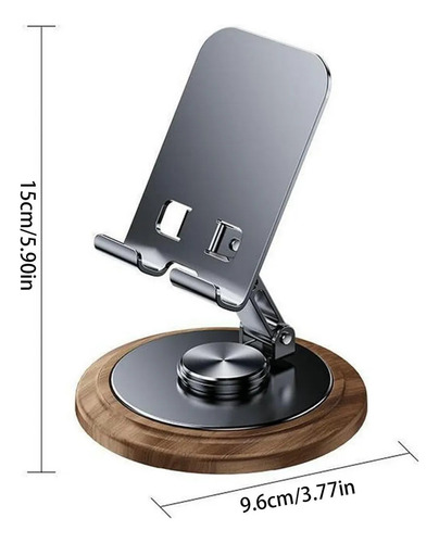 Soporte Para Teléfono, Soporte Ajustable De Metal Y Madera