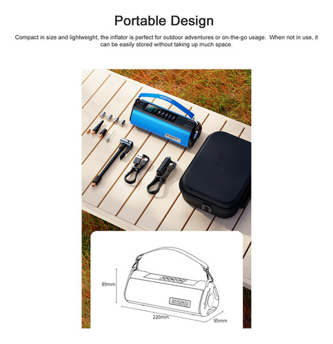 Inflador Eléctrico Para Coche/moto/bicicleta. Compresor