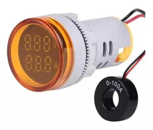 Volti-amperimetro Digital Naranja Led, 22 Mm 0-100a