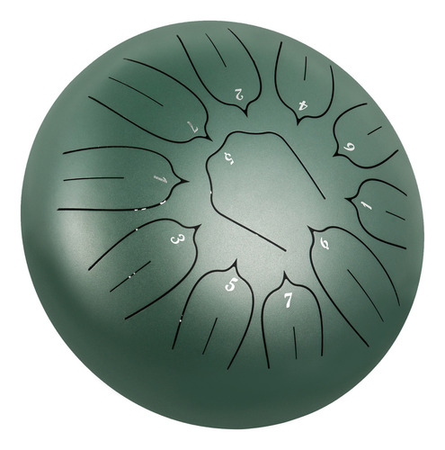 Vevor Tambor De Lengua De Cobre 11 Notas 10´handpan Musica Color Verde Mineral