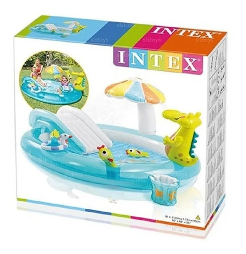 Imagen 3 de 6 de Piscina Lanza Agua Centro De Agua Piscina Inflable 160litros