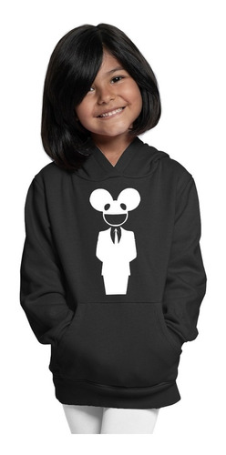 Sudadera Negra Infantil Estampada Logo Dj Deadmau5 En Traje