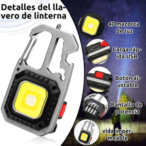 K 2 Piezas Linterna Led Compacta Cob, Brillante 1000 Lumen