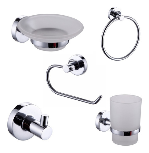 Accesorios Para Baño Toilette Peirano Linea 12000 Kit Con 5 Piezas