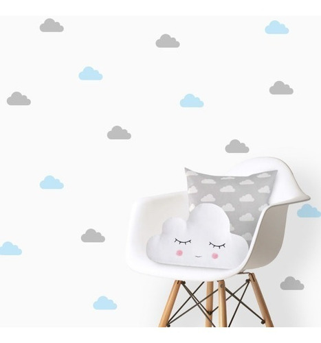 Imagem 1 de 7 de Adesivos Decorativos, Nuvens 10x5cm 150 Unidades Nuvem