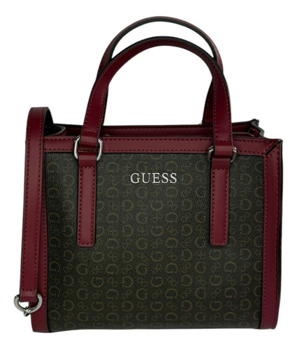 Guess Factory Sv890469-cra Top Zip Adultos Terracota Cafe Con Logos Y Detalles Vino Níquel Terracota