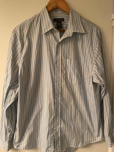 Camisa Banana Republic Talle L/xl Gris Claro 100% Original