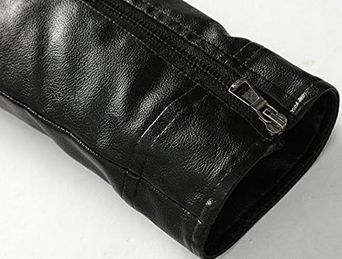 Youhan - Chaqueta Informal De Piel Sintética Con Cremallera